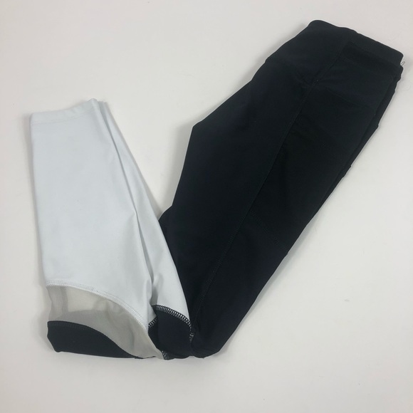 Layer 8 2 Tone Black White Performance Leggings XS - Picture 8 of 8